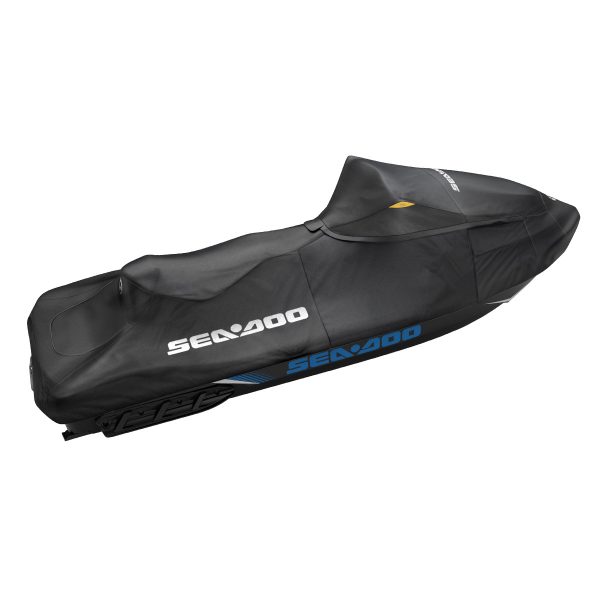 Seadoo Cover RXT, RXT-X, GTX, WAKE PRO 2018 & + • Weather-resistant trailering cover protects your watercraft during storage and transportation. • Made of heavy-duty UV-resistant solution-dyed polyester canvas. • Soft inner lining prevents panel abrasion. • Yellow fabric indicates handle insertion points. • Compatibility: RXT, RXT-X, GTX, WAKE PRO (2018 and up) Standard on GTX and WAKE PRO (2018 and up)